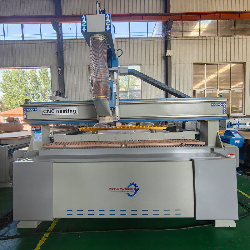 PK2040 ATC Máquina de tallado CNC de madera con 12 herramientas de conmutación automática y cabeza de taladro