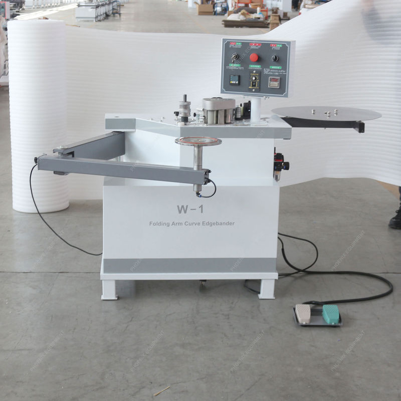 Máquina portátil automática de pegado de bandas de borde para carillas curvas y de madera sólida