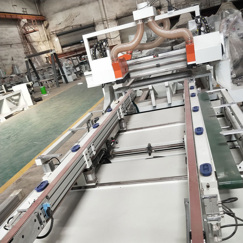Velocidad MJ-27308 Trabajo de madera CNC Puerta de madera automática Panel de madera Cuatro lados de corte de la sierra