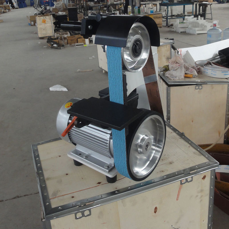 PMS1200 Grinder de cinturón industrial Sander para cuchillo Máquina de cinturón de lijación de metal de velocidad variable
