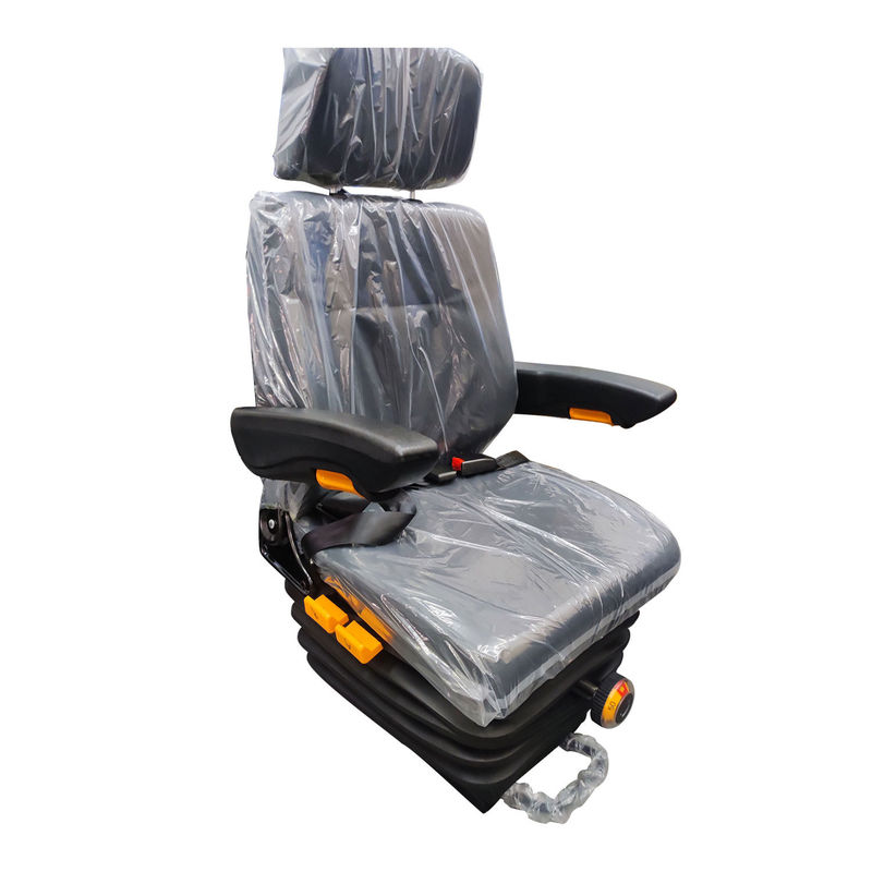 Asiento del conductor del cargador de excavadora ajustable con amortiguador mecánico y doble reposabrazos