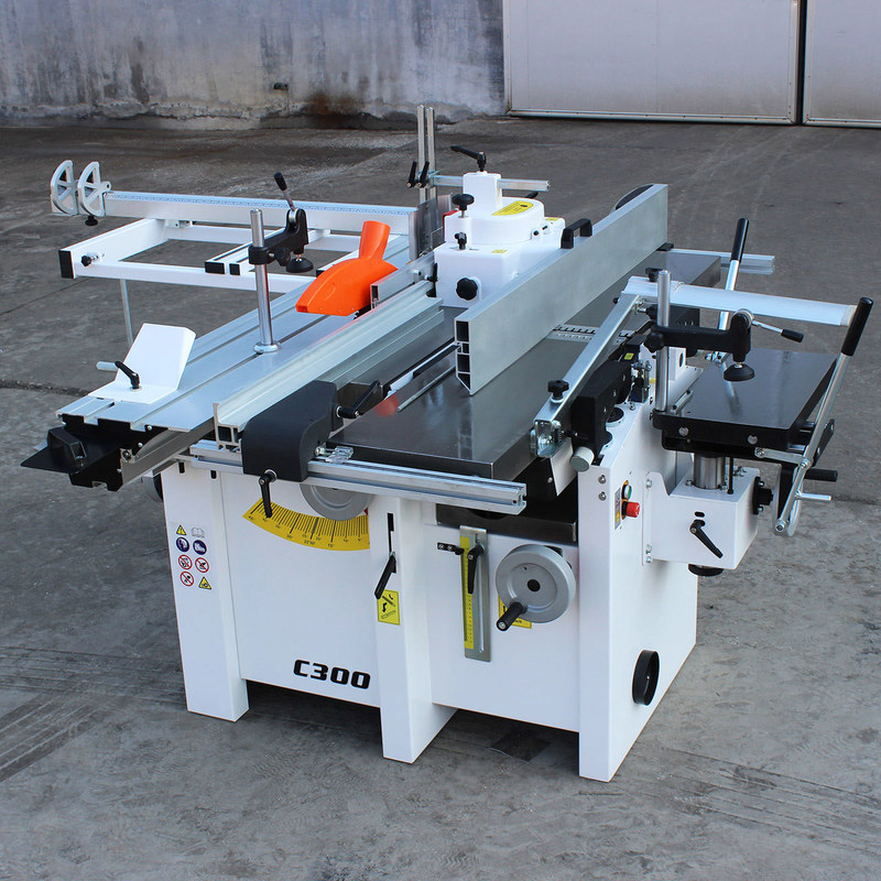 C300 Maquina combinada para la carpintería planadora de espesores cortador de bloques Velocidad de rotación 5700 rpm